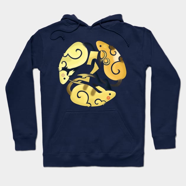 Celtic Mice Hoodie by WildHusky